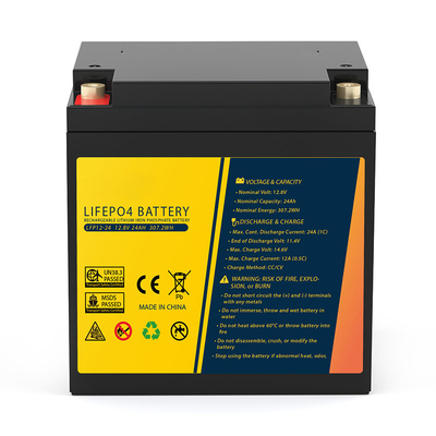 24Ah Lifepo4 Penggantian Baterai Lithium Ion 12.8V Untuk Kendaraan Listrik Tenaga Surya UPS Kursi Roda Listrik