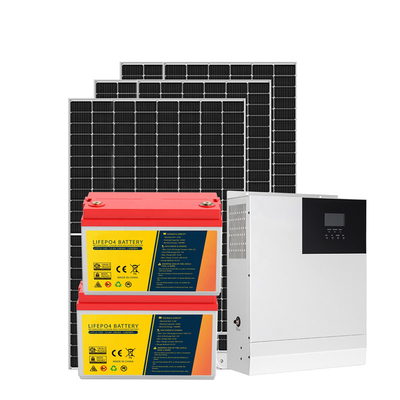 Kit Tata Surya Rumah 3KW Off Grid 50HZ 60HZ MPPT 110-250V