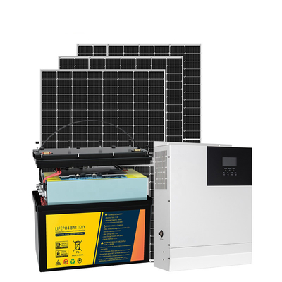 6KW 5KW Off Grid Sistem Tenaga Surya Sistem Tenaga Surya Fotovoltaik Dengan Baterai