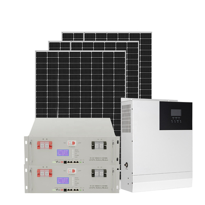 6KW 5KW Off Grid Sistem Tenaga Surya Sistem Tenaga Surya Fotovoltaik Dengan Baterai