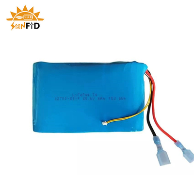 25.6v 6Ah Paket Baterai Lithium Isi Ulang 8S1P Lampu LED Surya Paket Baterai LifePO4
