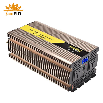 24V 48V 3000 Watt Inverter Gelombang Sinus Murni 12 Volt DC Ke AC 110V 220V Tenaga Surya