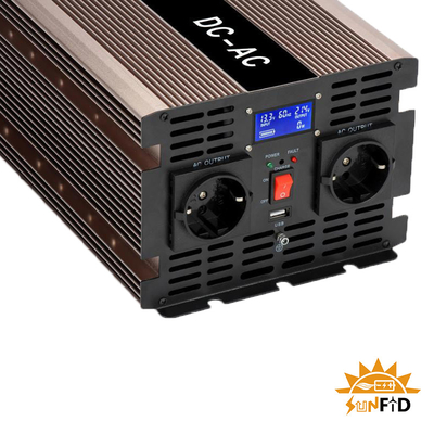 24V 48V 3000 Watt Inverter Gelombang Sinus Murni 12 Volt DC Ke AC 110V 220V Tenaga Surya