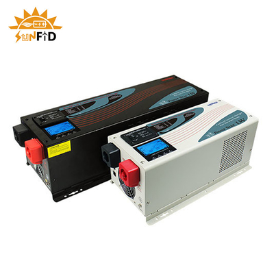 24V 240V 10000 Watt Inverter Gelombang Sinus Murni 48V 120V Dengan Pengisi Daya AC