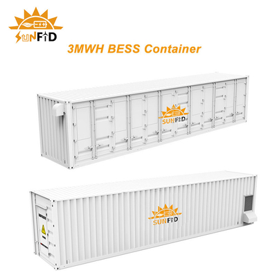 Sistem Penyimpanan Energi Kontainer 3MWH 20Ft, Sistem Penyimpanan Baterai Komersial BESS