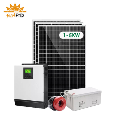 2KW Off Grid Sistem Tenaga Surya Untuk Sistem Fotovoltaik Panel Surya 12V 400Ah Rumah