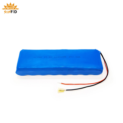 25.6v 6Ah Paket Baterai Lithium Isi Ulang 8S1P Lampu LED Surya Paket Baterai LifePO4