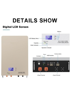 Baterai Lithium LiFePO4 Powerwall 48V 100ah 5KWh Dipasang di Dinding