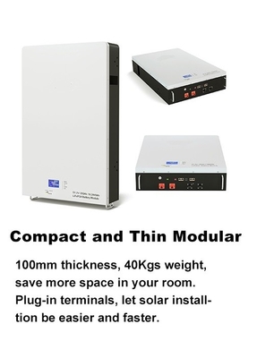 Baterai Lithium LiFePO4 Powerwall 48V 100ah 5KWh Dipasang di Dinding