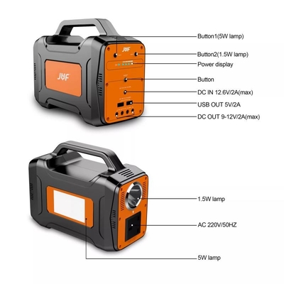Pembangkit Listrik Portabel Luar Ruangan 100W 100V, Pembangkit Listrik Seluler Baterai Lithium 110V Portabel