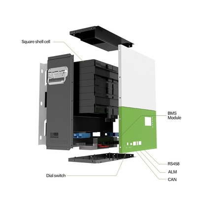 Rack Mount Sistem Penyimpanan Energi Perumahan 48v 100ah Baterai Lifepo4 Sistem Penyimpanan Energi Rumah
