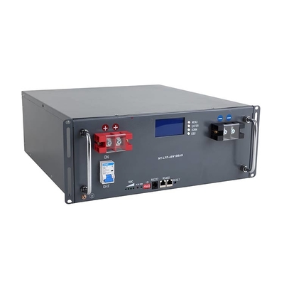 Baterai Lithium Telecom 100Ah 48V Paket Baterai Lifepo4 Fosfat Dengan Layar LCD
