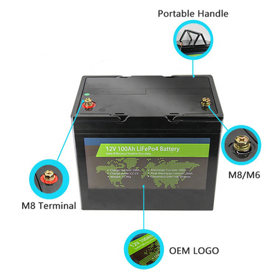 Baterai Lithium 12.8V Campervan 100Ah Lifepo4 Bluetooth Opsional