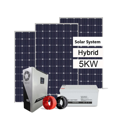Sistem Tenaga Surya Hybrid Off Grid 3KW 5KW 8KW 10KW Dengan Baterai